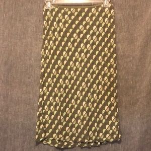 Old Navy | Green/Cream/Gray dotted pattern skirt